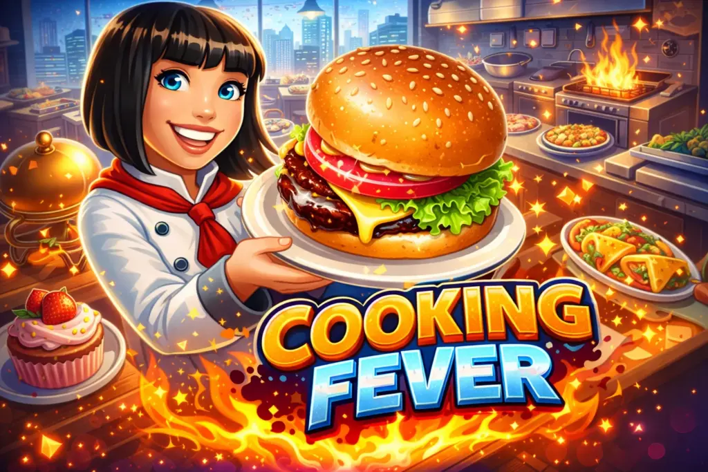 تحميل لعبة حمي الطهي Cooking Fever مهكرة 2026 احدث اصدار للاندرويد APK