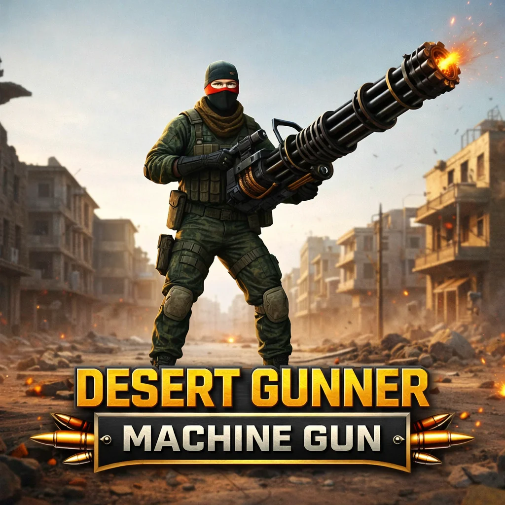 تحميل لعبة Desert Gunner Machine Gun مهكرة 2026 احدث اصدار للاندرويد APK