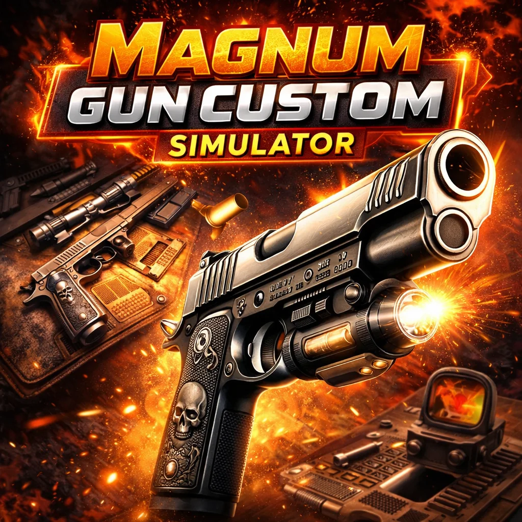 تحميل لعبة Magnum Gun Custom Simulator مهكرة 2026 احدث اصدار للاندرويد APK