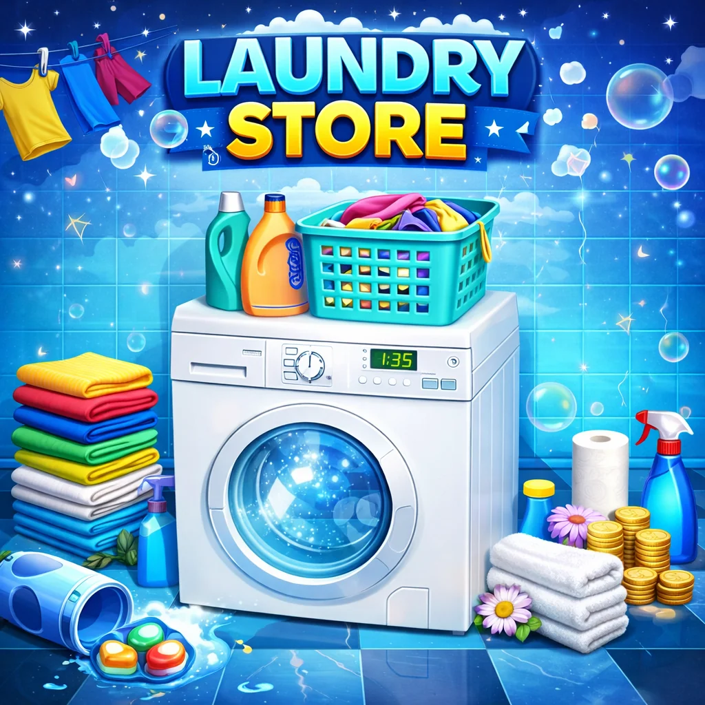 تحميل لعبة Laundry Store Simulator مهكرة 2026 احدث اصدار للاندرويد APK