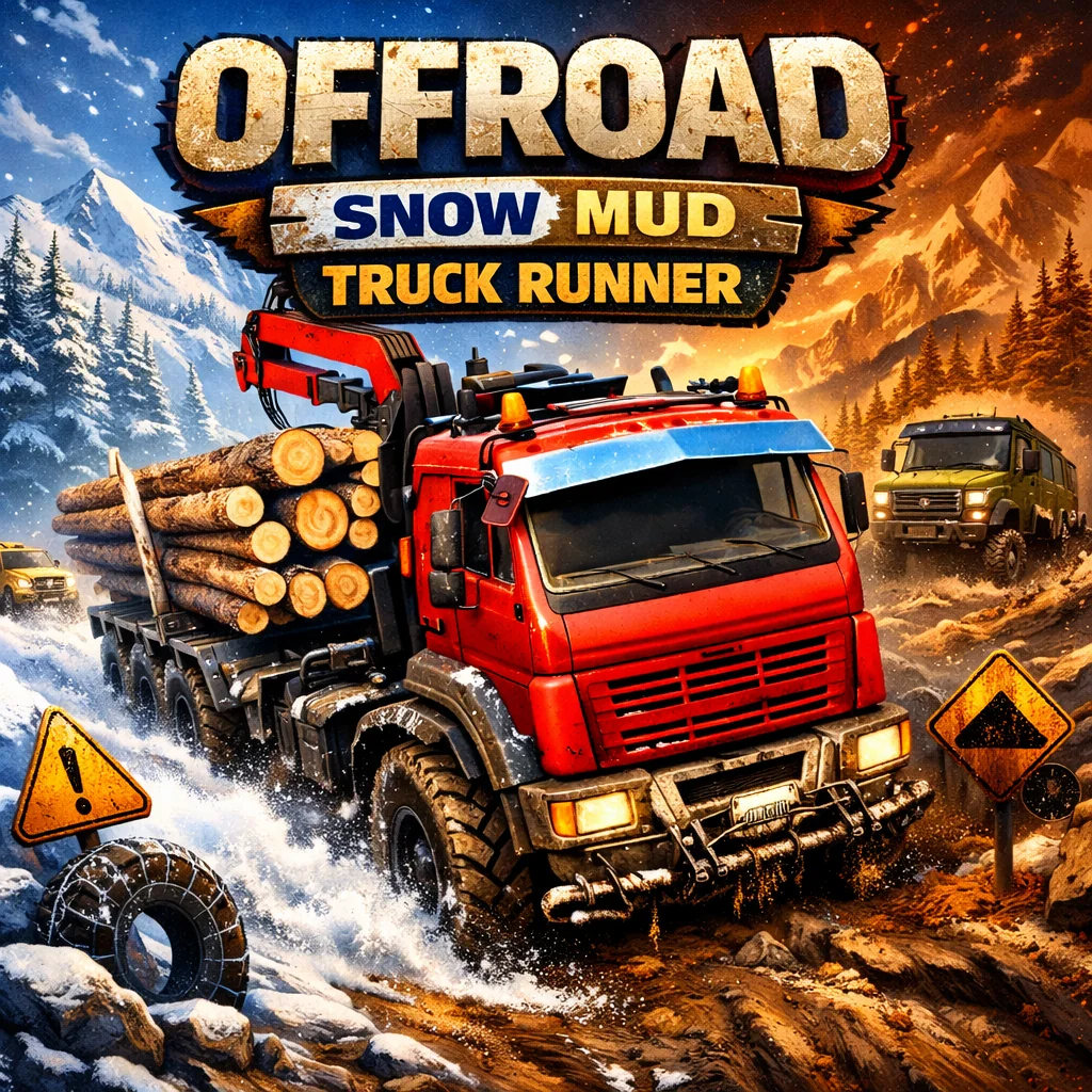 تحميل لعبة Offroad Snow Mud Truck Runner مهكرة 2026 احدث اصدار للاندرويد APK